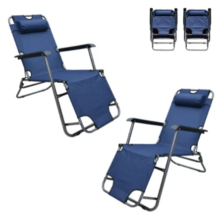 Reposera sillón cama con apoya cabeza