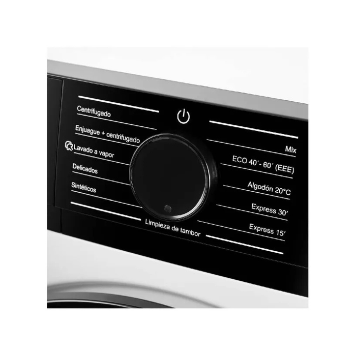 Lavarropas Kanji 8Kg 1200RPM Inverter Carga Frontal KJH-WMCFWT8S Blanco - Vista 4