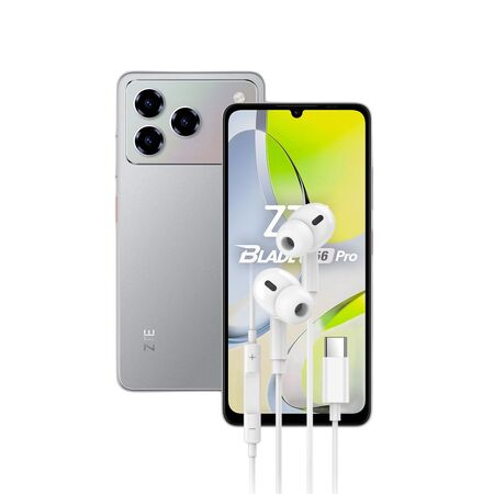 Combo ZTE A56 Pro 4+8GB 128GB Grey + Auriculares Dekkin USB-C