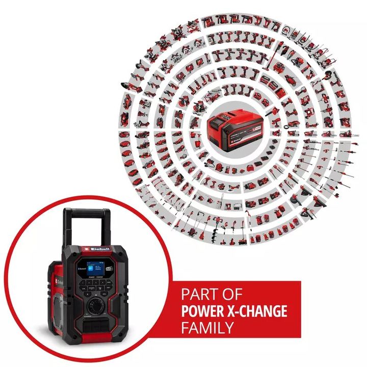 Einhell Radio inalambrica TE-CR 18 Li DAB+/FM/BT - Solo - Vista 2