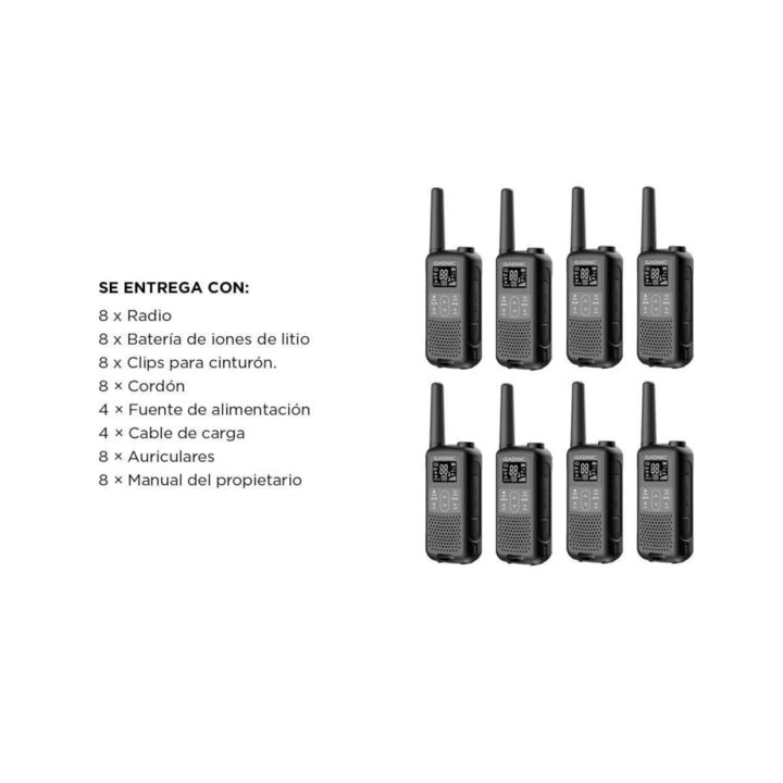 Kit x 4 Handy Gadnic WK5200 Kit 2 Unidades 22CH UHF Display USB C + Manos Libres - Vista 7