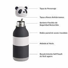 Botella Térmica Asobu Bestie Infantil 460 ML Panda - Vista 2