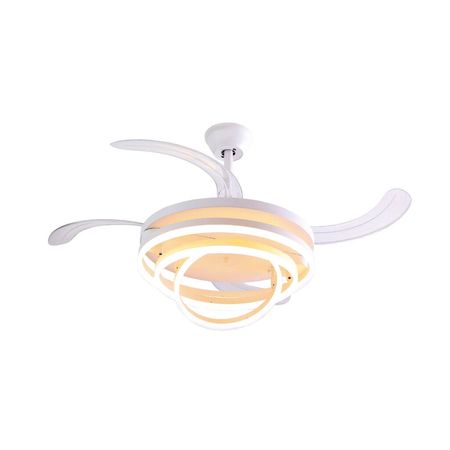 Ventilador de Techo Retractil RANSER ICE CF-303 35W Luz LED Minimalista Blanco