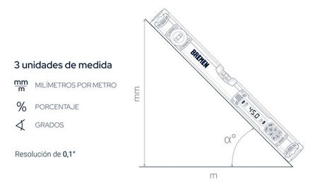 Nivel Digital Aluminio Bremen 60 Centímetros con 2 Gotas