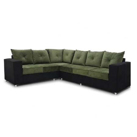 Sillon esquinero Bariloche seis cuerpos color oliva