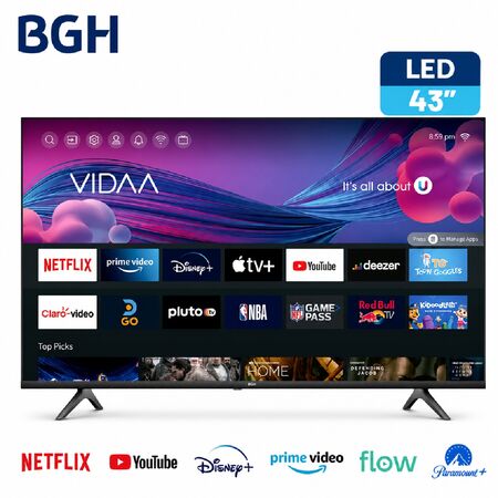 Smart TV LED Full HD 43" BGH VIDAA B4325FH5