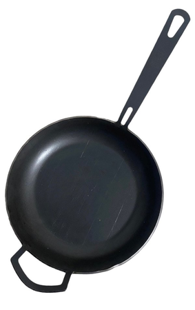 Sarten 25 Cm Chapa De Hierro Estampada Acero Al Carbon Dvl Negro