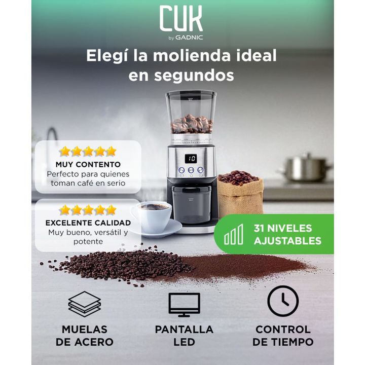 Molinillo de Café Eléctrico Gadnic Kahve Línea Cuk 220w - Vista 2