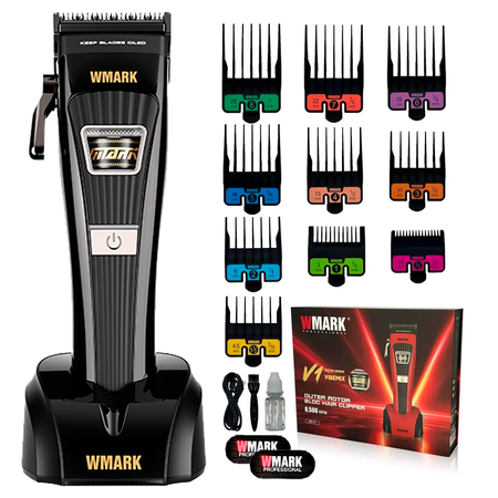 Cortadora De Pelo 8500 Rpm Wmark NG-V1 Base De Carga y Acces