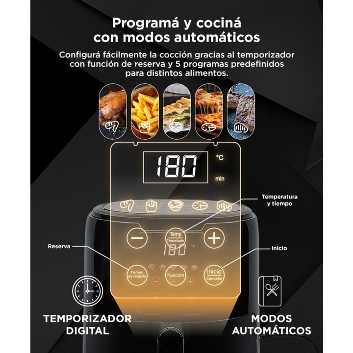 Freidora de Aire Gadnic Pantalla Tactil Sin Aceite 4.2 litros - Vista 3