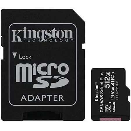 Tarjeta de memoria Kingston 512gb Micro SD Canvas Select Plus Gen 3