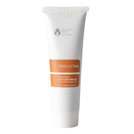 Perlivitha Protector Solar Con Color FPS55 Emulsion 45 Ml