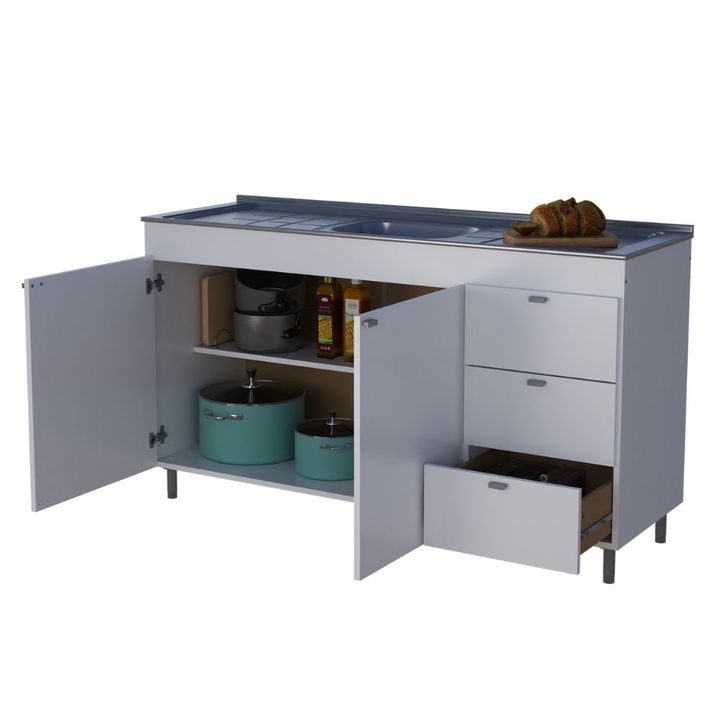 Bajo Mesada Orlandi Bahía 140cm Blanco - Vista 4