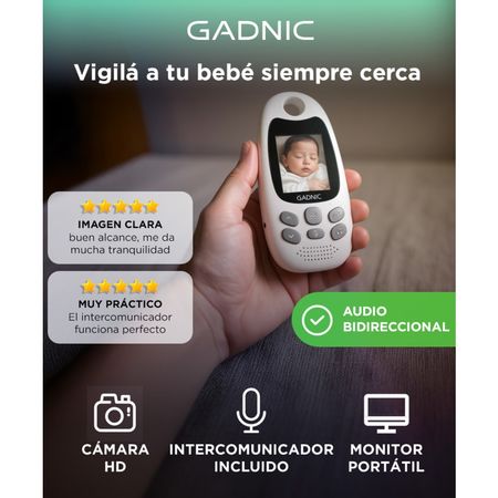 Baby Call Gadnic Cámara Monitor Seguridad Bebés Intercomunicador