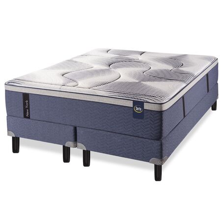 Colchon Sommier Serta New York Resortes Tejido De Punto 200X200