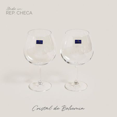 SET X 4 COPAS DE CRISTAL DE BOHEMIA GIN TONIC 820 ML