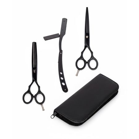 Set de Tijeras Peluqueria Gadnic Corte Pulir y Navaja 