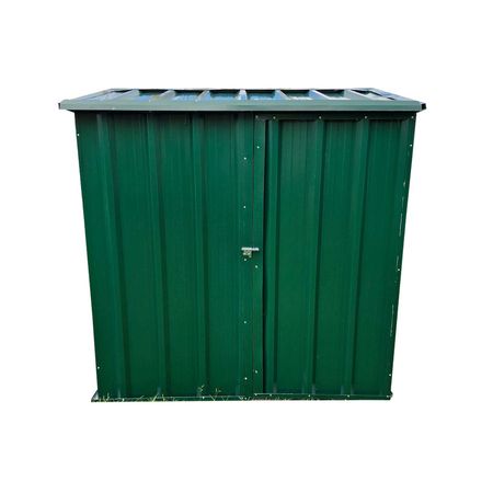 Armario Deposito Galpon de jardin Casi 2x2x2 Techo 1 agua Verde DON ACERO 