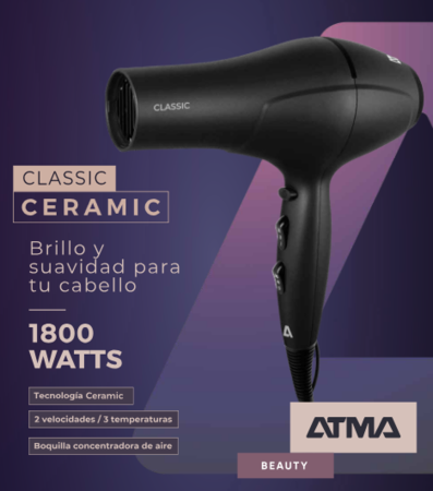 SECADOR DE PELO ATMA CLASSIC NEGRO