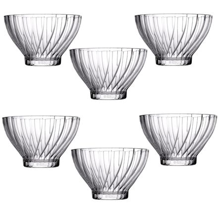 Set x 6 compoteras bowls recipientes Vidrio Pasabahce 290 cc Bouquet