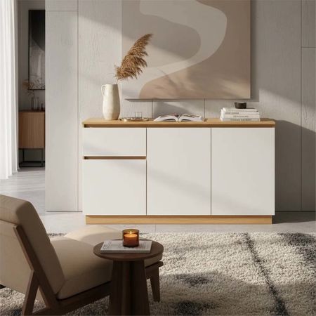 Mueble Bahiut Living Aparador Moderno Modular de 3 Puertas y 1 Cajon