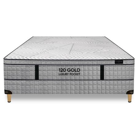 Colchón + Sommier Resortes 2 Plazas King Koil Luxury Pocket 140x190x30 130kg