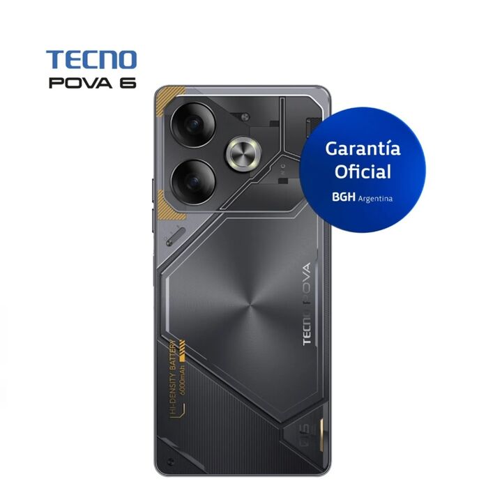 CELULAR TECNO LI7 POVA 6 GAMER 8 GB RAM 256 GB MEMORIA NFC LIBERADO GRIS - Vista 2
