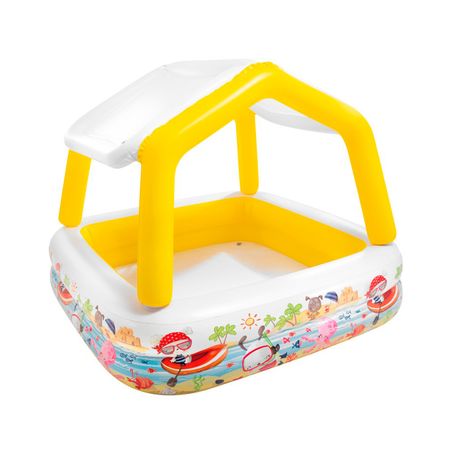 Pileta Inflable Infantil Intex Con Techo Desmontable 280 Lt 157 X 122 Cm 21583/3
