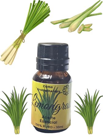 Aceite Esencial De Lemongrass 100% Puro Y Natural - 10ml