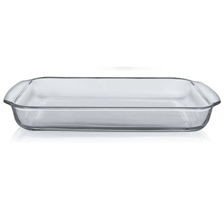 Asadera Fuente Vidrio Para Horno 3.2L De 34.5X23.6X5.3 - Lunita