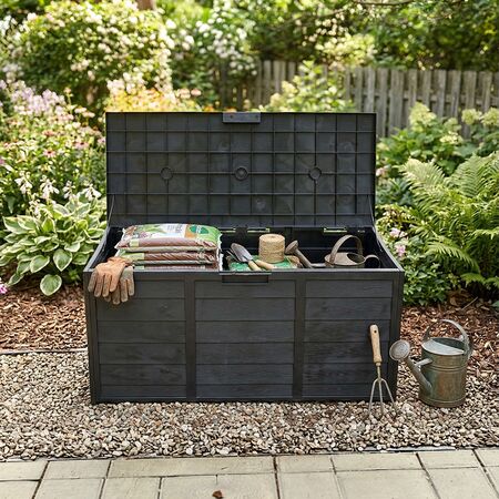 Deposito Jardin Gadnic 245L Plastico PP 1100x490x540mm Espesor 25mm Carga Maxima 100kg