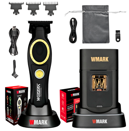 Kit Wmark Trimmer Patillera Inalam + Shaver Con Motor Vector