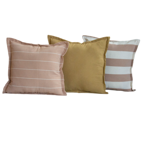 Combo 3 almohadones Tusor 40x40 - Diseño Avellana mixto