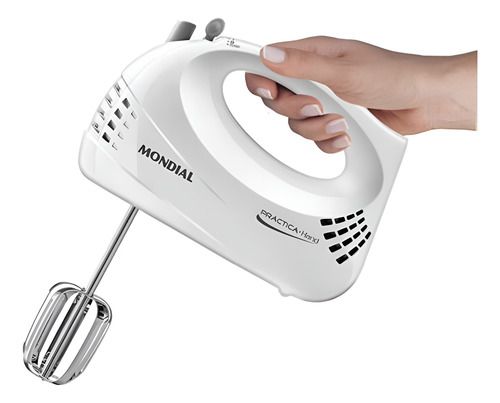 Batidora De Mano Mondial 350 W B-36 Blanca - Blanco - Vista 3