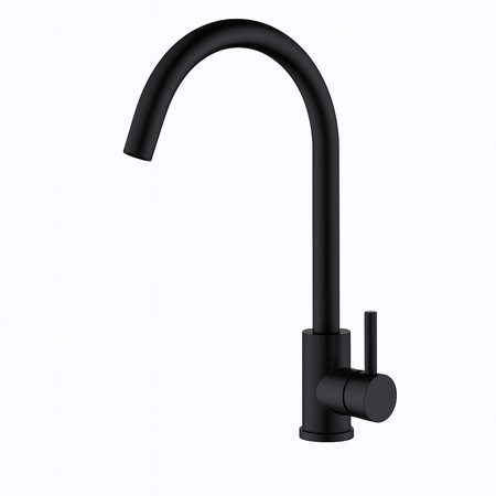 Grifería Para Cocina Monocomando Novohome Giratorio Black