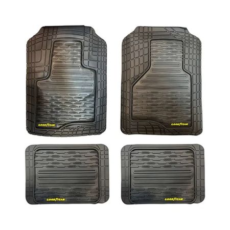 Cubre Alfombras Heavy Duty Super Pesada Goodyear 4 Piezas Negro