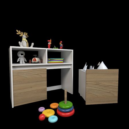 Juguetero 2 Cajones Rueda Olmo F. Everest Tables