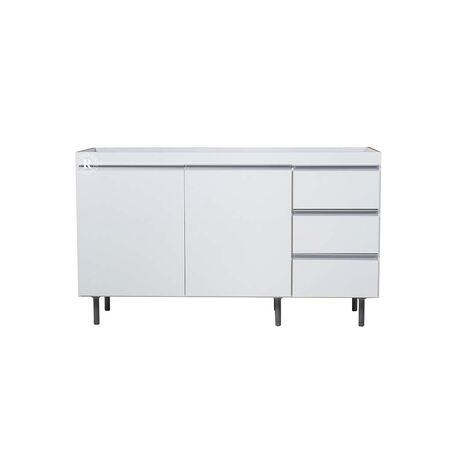 BAJOMESADA ARCO 1.40 BLANCO ALUMINIO