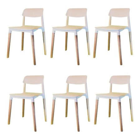 Silla De Comedor Milan Pack de 6 Sillas Blanco