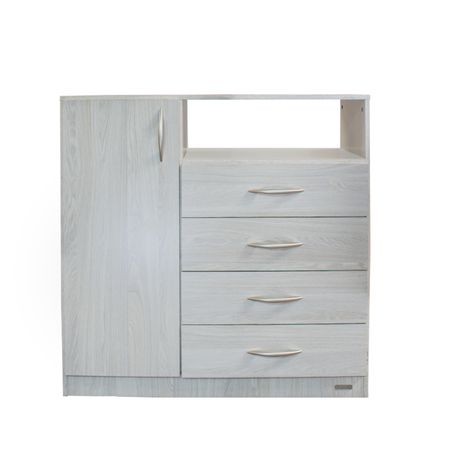 Chiffonier 1 Puerta 4 Cajones Platinum Gris Andino