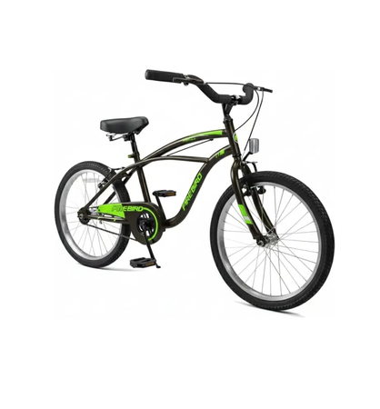 Bicicleta Playera Rodado 20 Fire Bird Bin19330 Kids Negro/verde