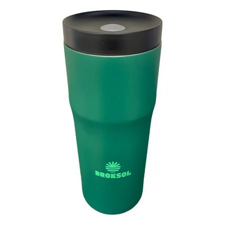 Vaso Termico 480 ML Broksol Acero Inox Frio/Calor Verde Oscuro