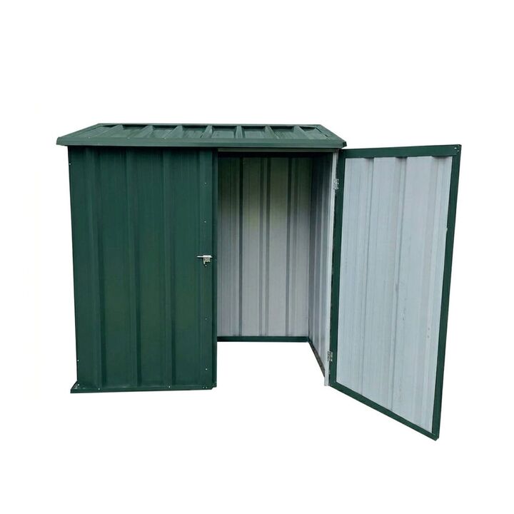 Armario Deposito Galpon de jardin Casi 2x1x2 Techo 1 agua Verde DON ACERO - Vista 3