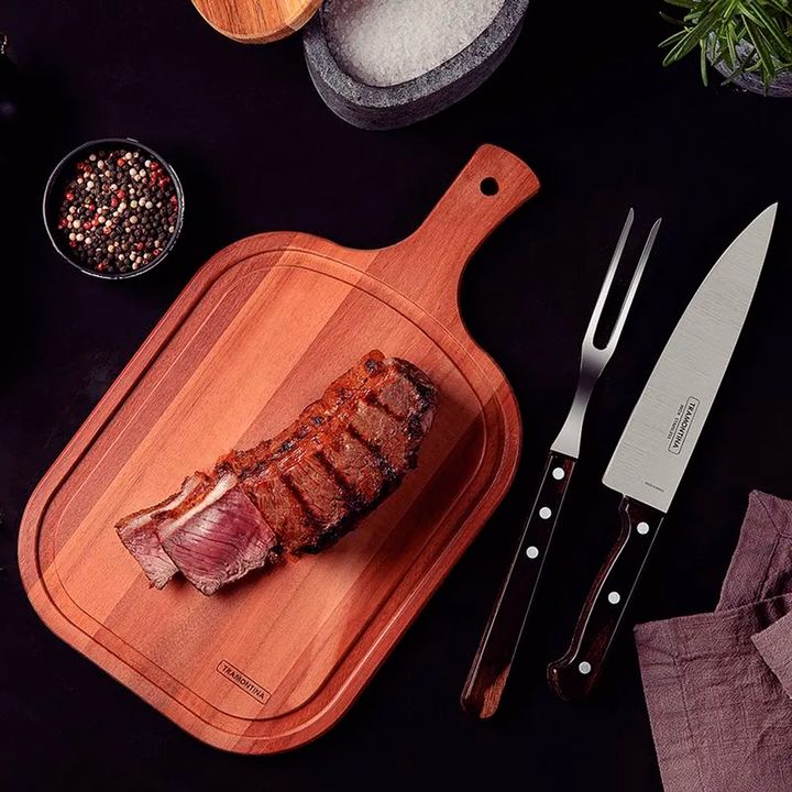 Juego Para Asado 3 Pzs Tramontina Con Tabla - Vista 7