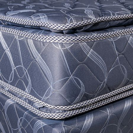 Sommier y Colchon Espejo de Luna 1 Plaza 80x190x30 de Resortes Bonnell Doble Pillow de Jackard
