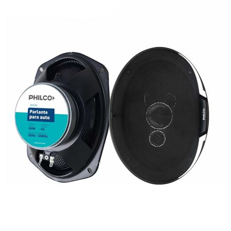 Parlantes Para Auto Philco 94spo2790 400w 3 Vías 6x9'' Color Negro