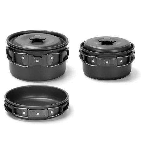 Set de Juego De Ollas De Aluminio Gadnic desmontable Camping
