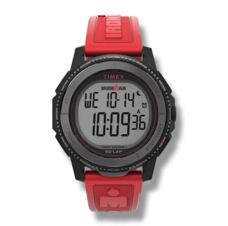 RELOJ DIGITAL TIMEX IRONMAN, ROJO CON NEGRO , 50 LAP (RTX0661) (TW5M57900)