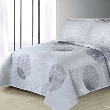 CUBRECAMA REVERSIBLE 2 1/2 PLAZAS CIRCULOS