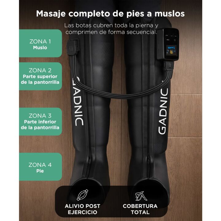 Botas de Presoterapia Gadnic Recuperación Muscular Con Control Remoto (M) - Vista 3